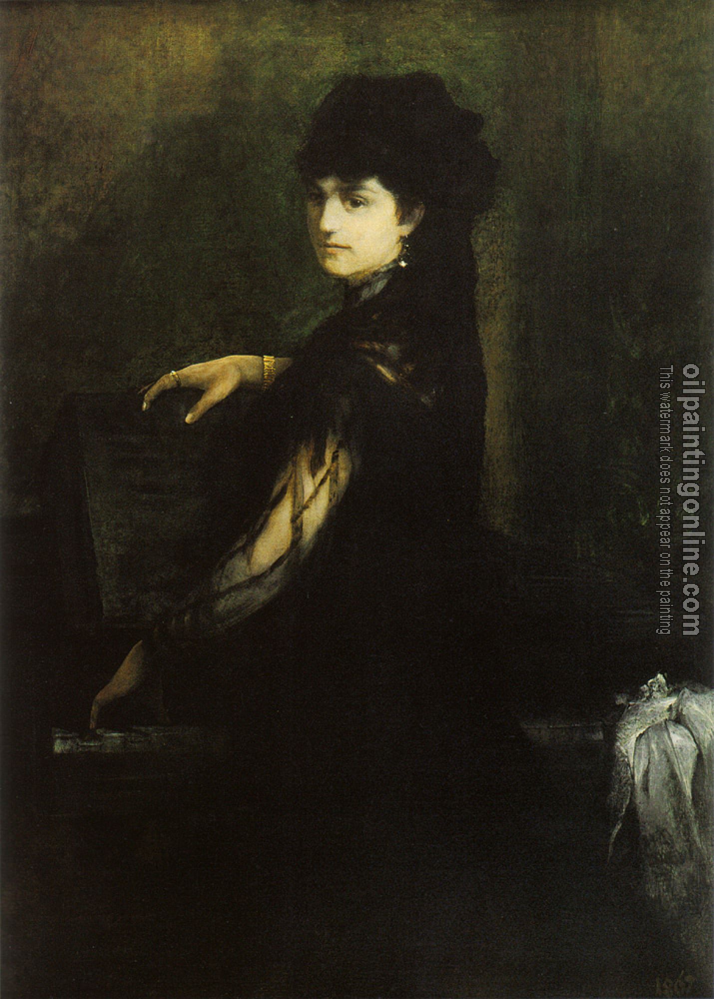 Hans Makart - amalie makart am klavier